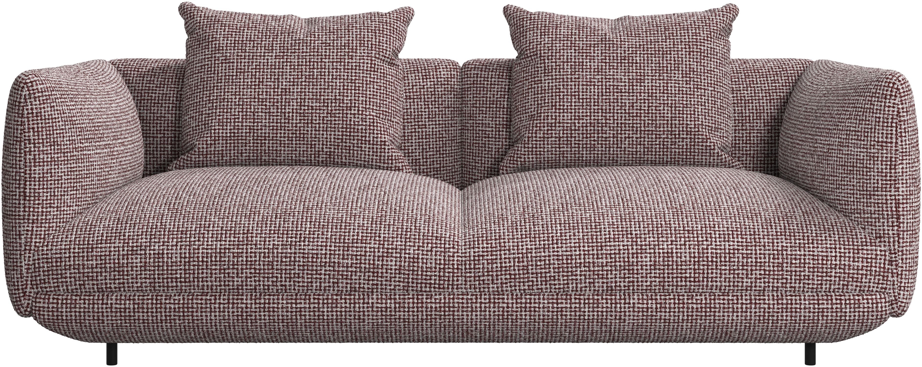 BoConcept Salamanca 2 seater sofa with 2 arms - Matt black, 9.5 cm